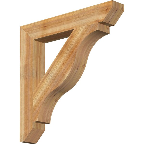 Ekena Millwork Funston Slat Rough Sawn Bracket, Western Red Cedar, 6"W x 40"D x 40"H BKT06X40X40FST06RWR - main